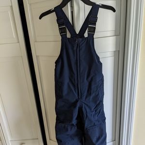 EUC Lands End navy blue zippered snow pants , size 5